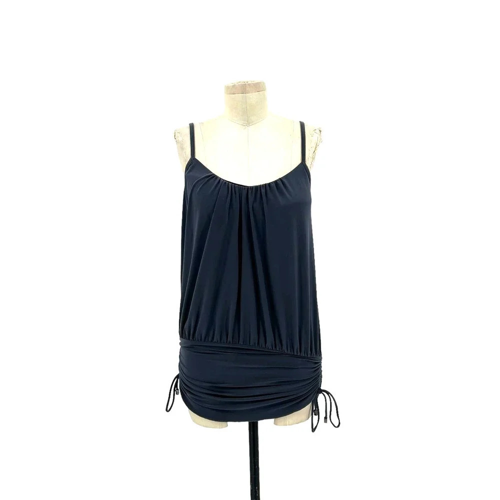 Magicsuit Shelly Tankini Top in‎ Gray Charcoal Ruched Size 8